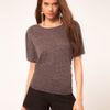 Asos Collection Asos Top in Texture with Sexy Tie Back in Gray (grey) - Lyst