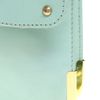 Asos Collection Leather Portfolio Clutch with Metal Tip in Green (mint) - Lyst