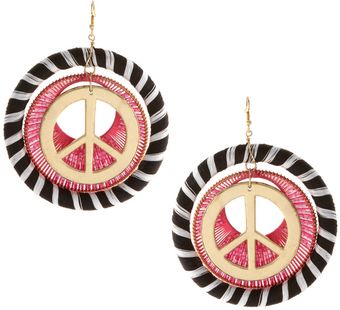 ASOS Collection Asos Peace Silk Wrapped Earrings - Lyst