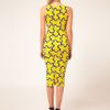 Asos Collection Petite Exclusive Midi Dress in Squiggle Print in Yellow (multi) - Lyst