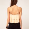Asos Collection Cami With Tiers and Double Strap in Green (brightgreen) - Lyst