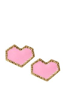 ASOS Collection Asos Digital Heart Stud Earrings - Lyst