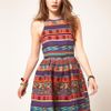 Asos Collection Asos Skater Dress in Mexican Print in Multicolor (print) - Lyst