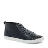 Asos Asos Mid Top Leather Trainers in Black for Men (navy) - Lyst