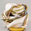 Avec Moderation Print Scarf Ankle Wrap Sandals in Gold - Lyst