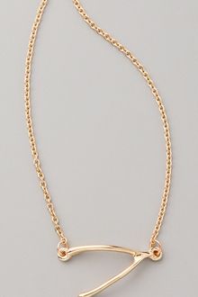 Belle Noel Wishbone Side Station Necklace - Lyst