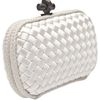 Bottega Veneta Mini Knot Clutch in White - Lyst