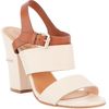 Chloé Block Heel Sandal in Beige - Lyst