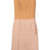 Chloé Leathertrimmed Woolfelt Shift Dress in Brown - Lyst