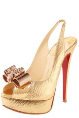 Christian Louboutin Studded-bow Platform Slingback