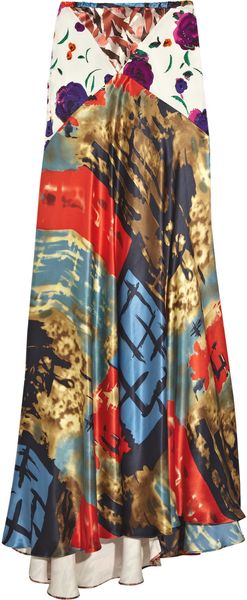 Duro Olowu Patchwork Printed Silk Maxi Skirt - Lyst