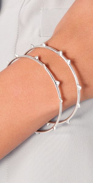 Elizabeth And James Thorn Bangle Set - Lyst