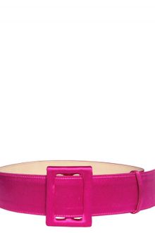 Fausto Puglisi Silk Satin On Smooth Leather Belt - Lyst