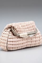 Fendi Pleated Satin Evening Bag