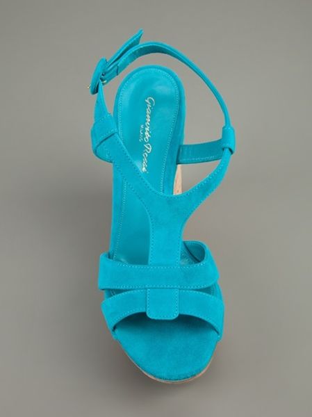 turquoise blue wedge sandals