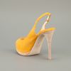 Giuseppe Zanotti Peep Toe Pump in Yellow (mustard) - Lyst