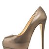 Giuseppe Zanotti Metallic Peeptoe Platform Pump in Gold (pewter) - Lyst