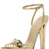 Gucci Lucille Metallic Cage Sandal in Gold - Lyst