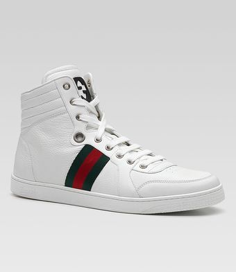 Gucci Leather High-top Sneaker - Lyst