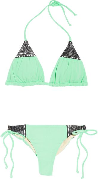 Mara Hoffman Embroidered Triangle Bikini - Lyst