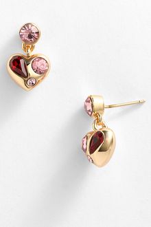 Marc By Marc Jacobs Dexter Glitz Heart Drop Earrings - Lyst