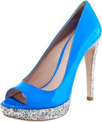  Glitter-heel Patent Pump 