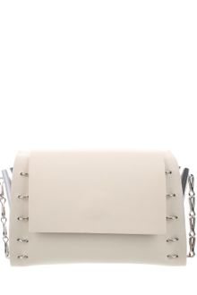 Paco Rabanne Ivory Vegetal Leather Flap Lenocouture Bag - Lyst