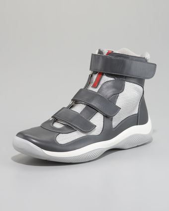 Prada Exclusive Patent Hi-top Sneaker - Lyst