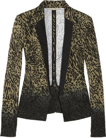 Preen Line Bridget Animal-print Stretch-cotton Drill Blazer - Lyst