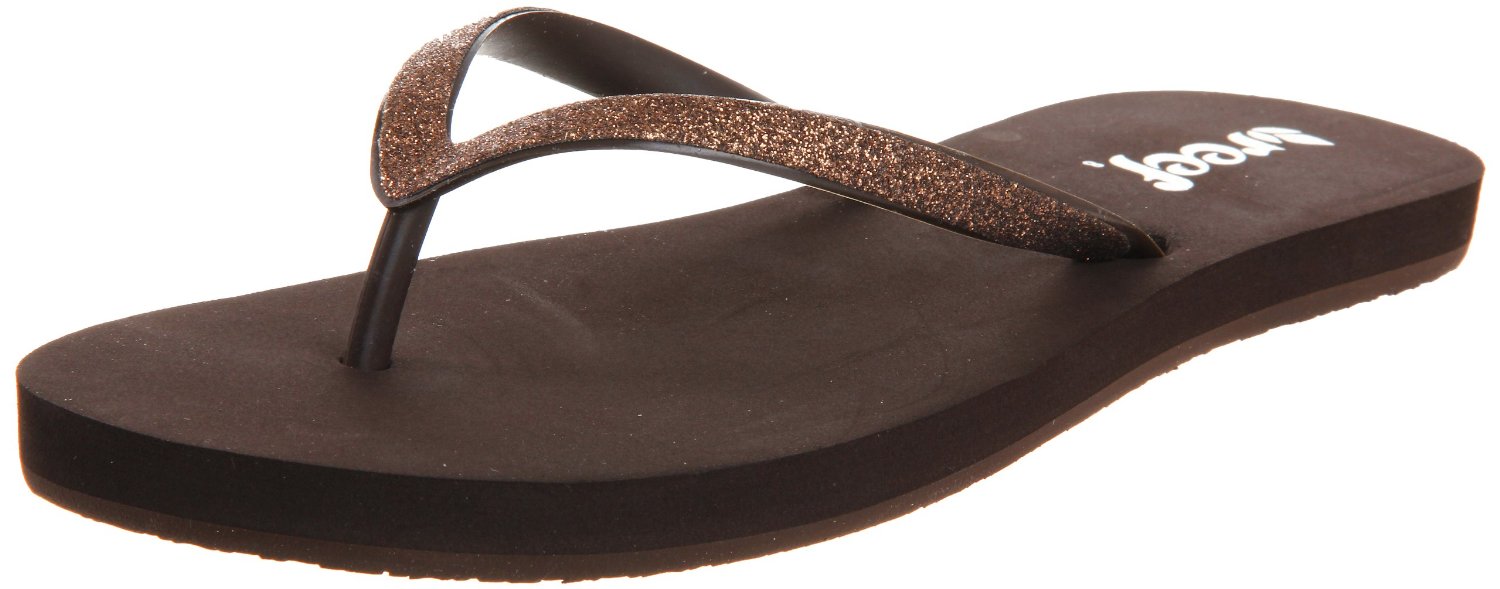 brown womens reef flip flops