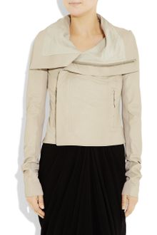Rick Owens Washed-leather Biker Jacket - Lyst