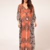 River Island Orange Ethnic Print Maxi Kaftan in Orange - Lyst