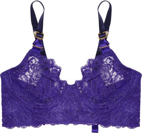 Stella Mccartney Clemence Baking Underwired Stretchlace Bra in Purple - Lyst