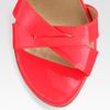 Stuart Weitzman Patent Leather Crisscross Platform Sandals in Pink (coral) - Lyst