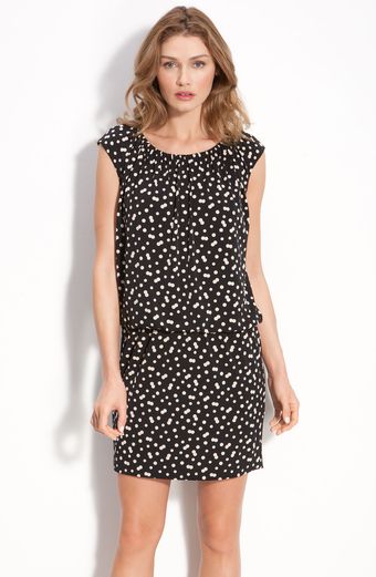 Taylor Dresses Dot Jersey Dress - Lyst