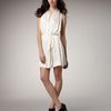 Theory Deepv Wrap Dress in Beige (natural white) - Lyst