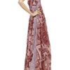 Tibi Swirl Paisley Printed Silkchiffon Maxi Dress in Red (black) - Lyst