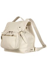 Topshop Cream Buckle Backpack