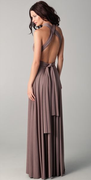 Twobirds Long Convertible Dress in Brown (mushroom) - Lyst