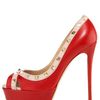 Valentino Rockstud Platform Pump, Red/poudre in Red - Lyst