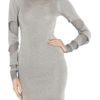 Zac Posen Cutout Metallic Sweater Dress in Silver - Lyst