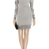 Zac Posen Cutout Metallic Sweater Dress in Silver - Lyst