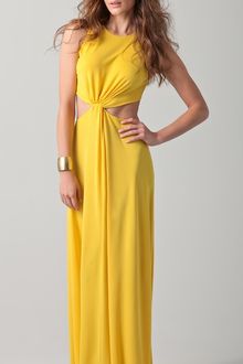BCBGMAXAZRIA Olesya Draped Cutout Gown - Lyst
