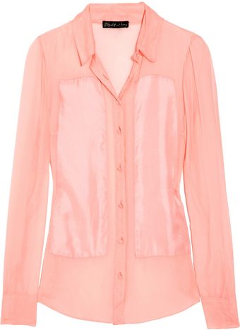  Emile Paneled Silk-crepe Blouse 