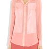 Elizabeth And James Emile Paneled Silkcrepe Blouse in Pink - Lyst