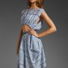 Free People Geo Cutout Dress in Grey/blue Combo in Blue (grey & blue combo) - Lyst