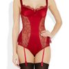 Kiki De Montparnasse By Julia Restoin Roitfeld Chantilly Lace and Satin Bodysuit in Red - Lyst
