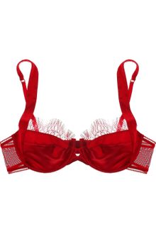 Kiki De Montparnasse By Julia Restoin Roitfeld Chantilly Lace and Satin Bra - Lyst