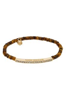 Michael by Michael Kors Sleek Exotics Pavé Bar Stone Bead Bracelet - Lyst