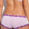 Natori Lace Trim Boyshorts in Purple (lilac rose) - Lyst